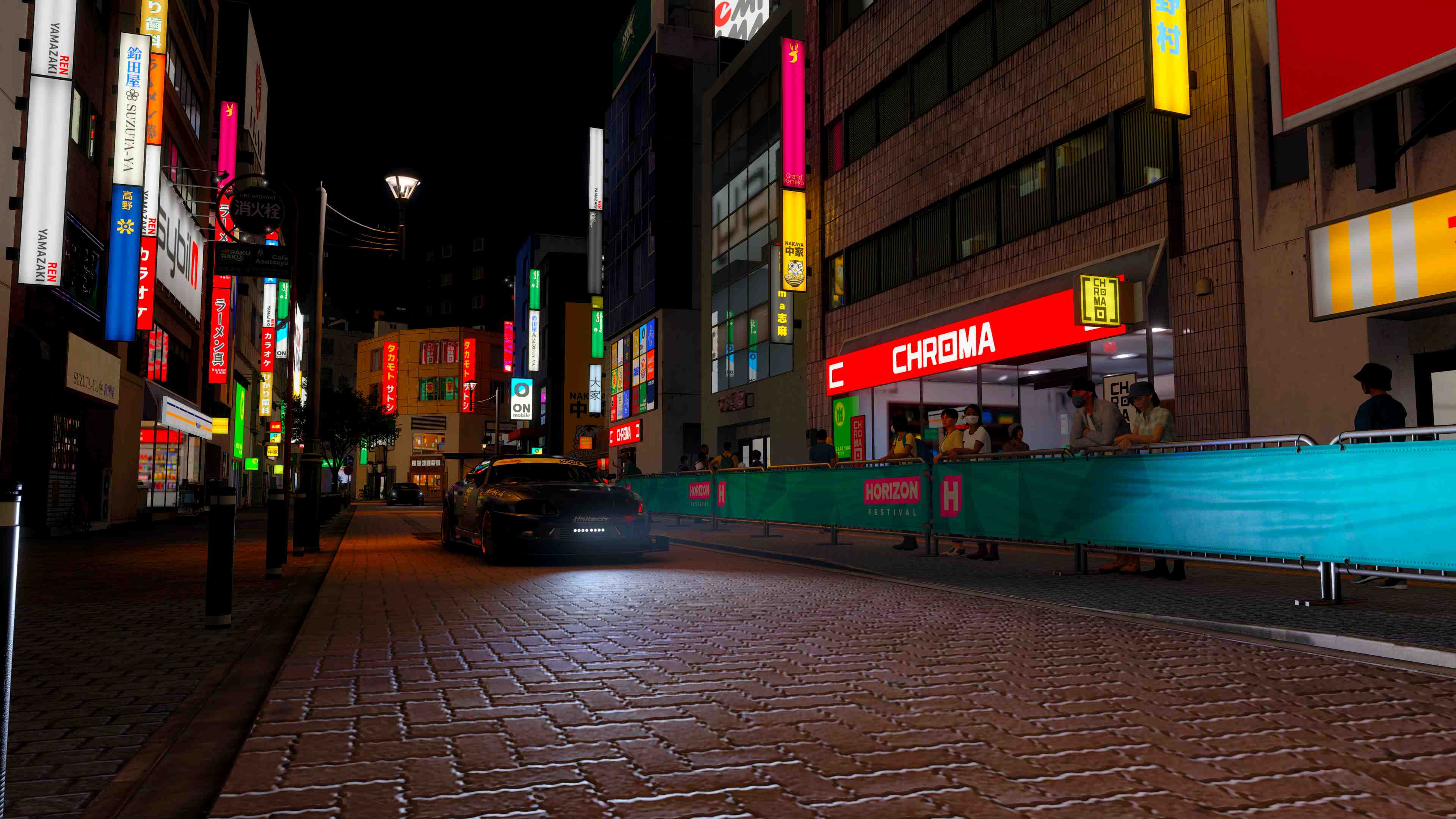 Forza Horizon 6 screenshot of downtown near Shibuya Crossing.