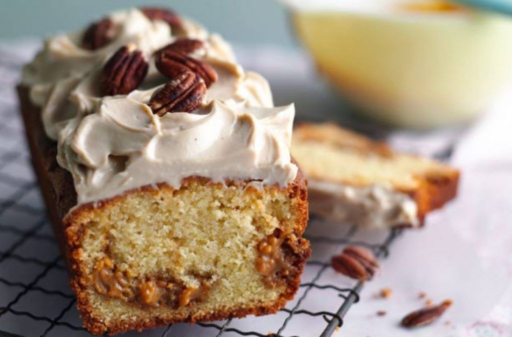 Caramel swirl loaf cake