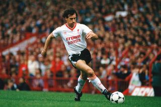 Craig Johnston in action for Liverpool against Manchester United in 1985.