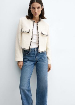 Tweed Jacket With Contrast Detail - Women