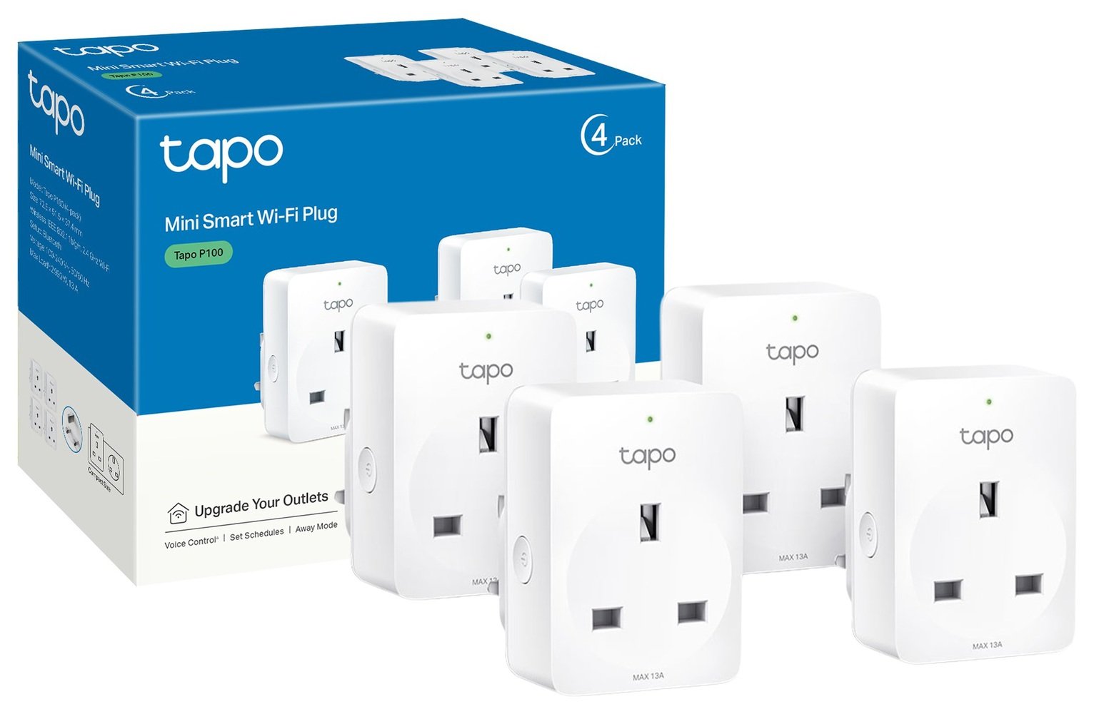 Tapo P110 4-Pack Smart Wi-Fi Plugs- Energy Usage Monitoring