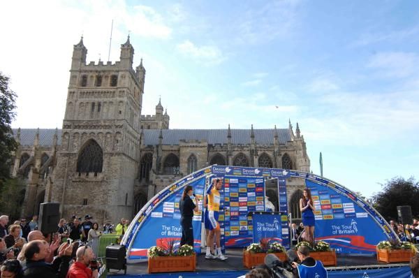 Lars Boom signs on by Exeter Cathedral