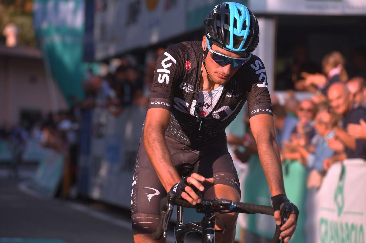 Gianni Moscon (Team Sky) finishes Giro dell'Emilia