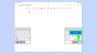 A screenshot showing how to make your iPad's keyboard larger