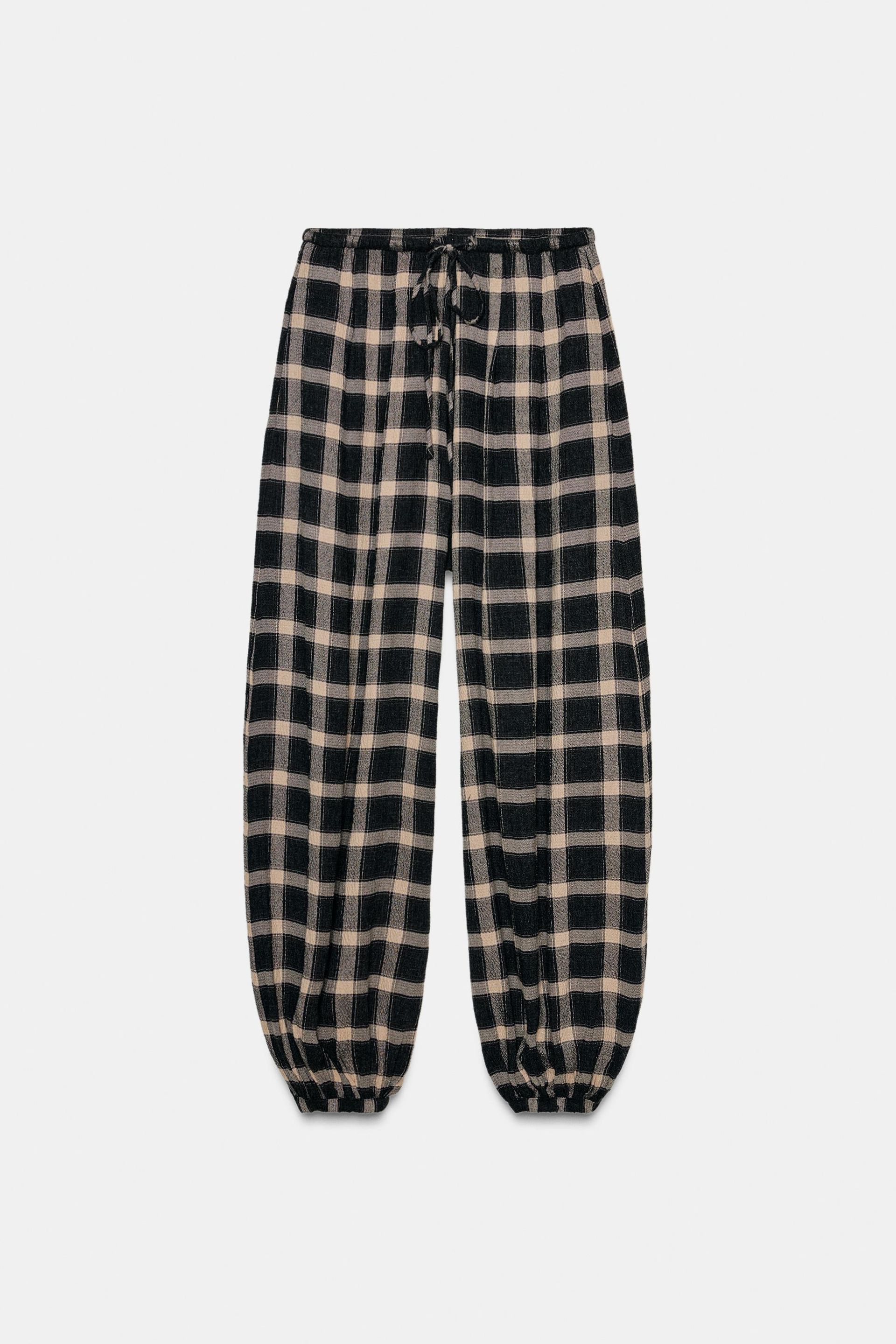 Zw Collection Plaid Balloon Pants