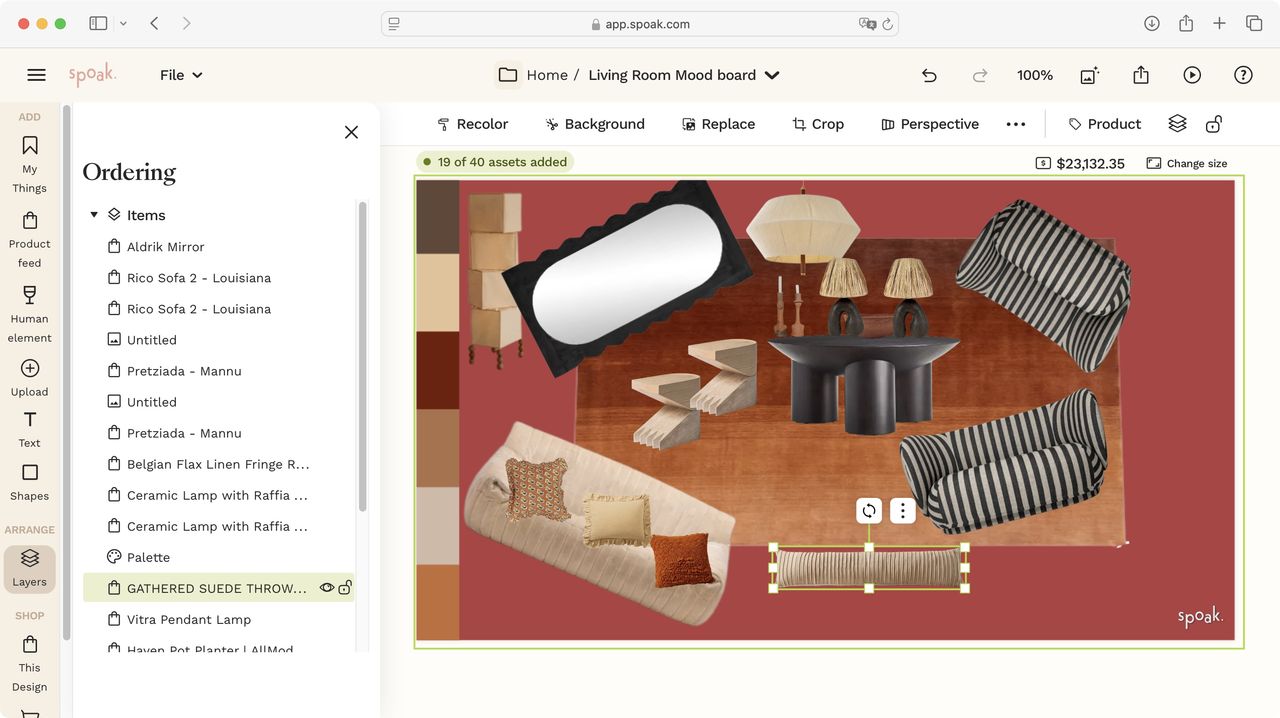 Home design tool Spoak during our review