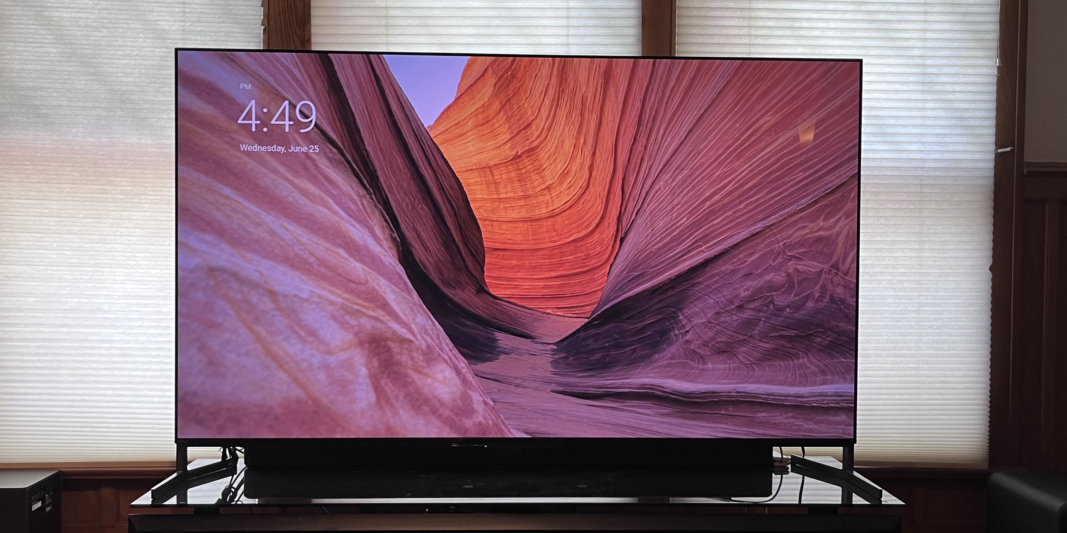 Sony Bravia 8 II showing image of landscape