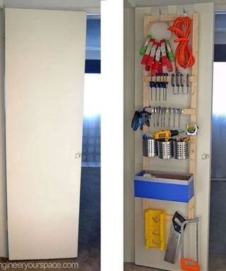 DIY over door storage rack