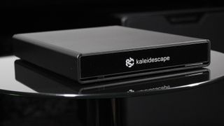 Kaleidescape Strato V on glass table