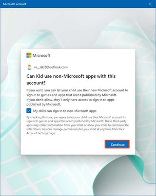 Non-Microsoft apps sign in permission