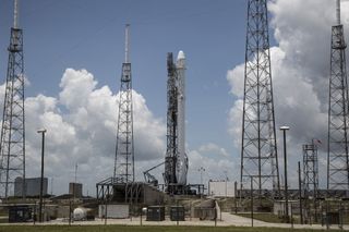 SpaceX Falcon 9 Rocket and Dragon Capsule Ready to Launch