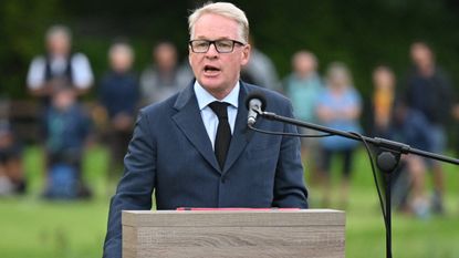 Keith Pelley speaks at the 2022 BMW PGA Championship at Wentworth
