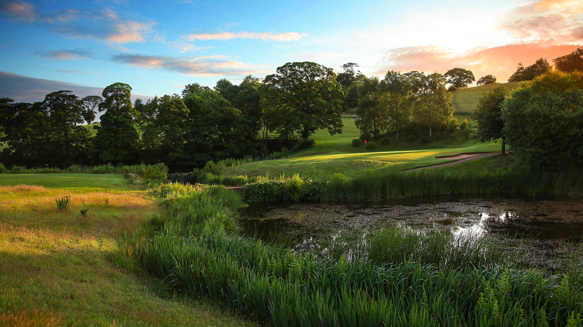 The 17th hole on the Premier course at Macdonald Portal