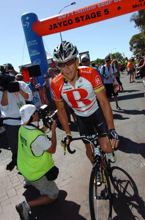 Lance Armstrong (RadioShack) has had a quiet race on the bike. It's been very different off it