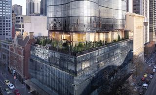 Once completed, Premier Tower will sit opposite the Southern Cross station in Melbourne's business district