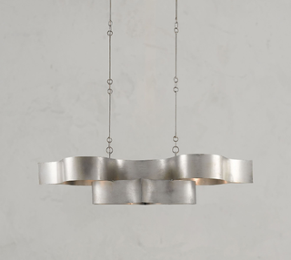 metallic Pottery Barn chandelier