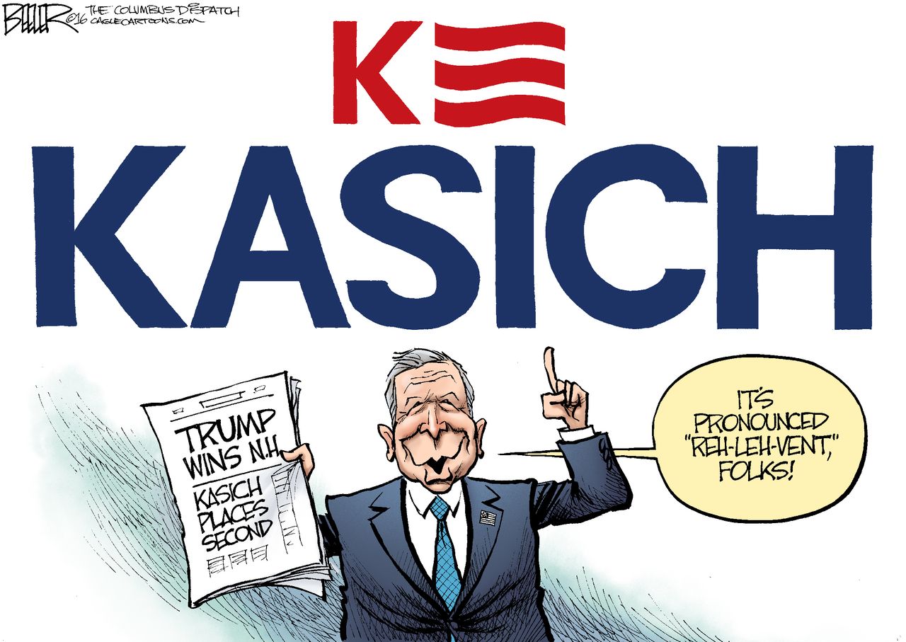 Political Cartoon U.S. Kasich 2016