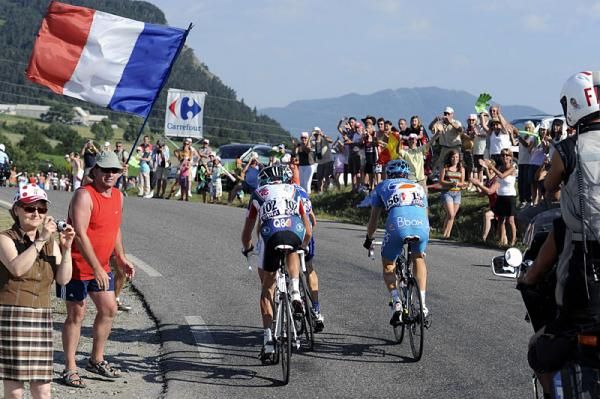 Mario Aerts (Omega Pharma - Lotto) and Pierre Rolland (Bbox Bouygues Telecom) spent most of the Tour's 10th stage off the front.
