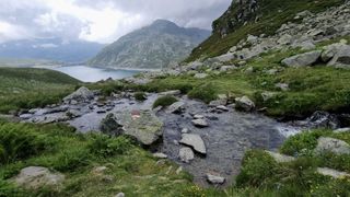 The area close to the Splügen Pass in Switzerland is popular with hikers