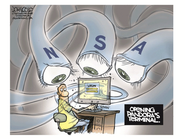 Political cartoon NSA spying