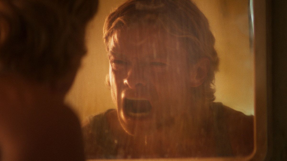 Tom Rhys Harries Matt Hagen screaming into a mirror in DC Studios Clayface movie