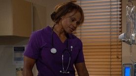 Grace (Cassandra Creech) in scrubs in The Bold and the Beautiful