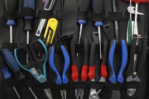 Spanners, pliers anything Tisma needs to get the job done