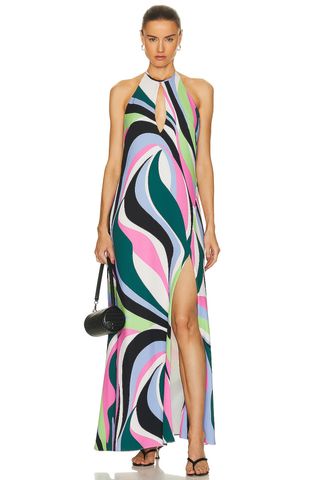 PatBo Delos Keyhole Maxi Dress