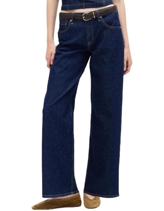 Gap Womens 90's Low Rise Loose Jeans Dark Indigo 28