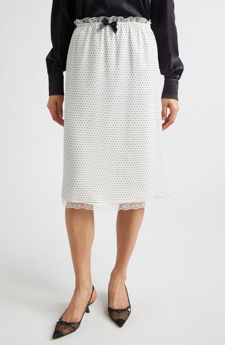 Gender Inclusive Celerie Polka Dot Silk Slip Skirt