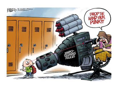 Editorial cartoon gun laws school