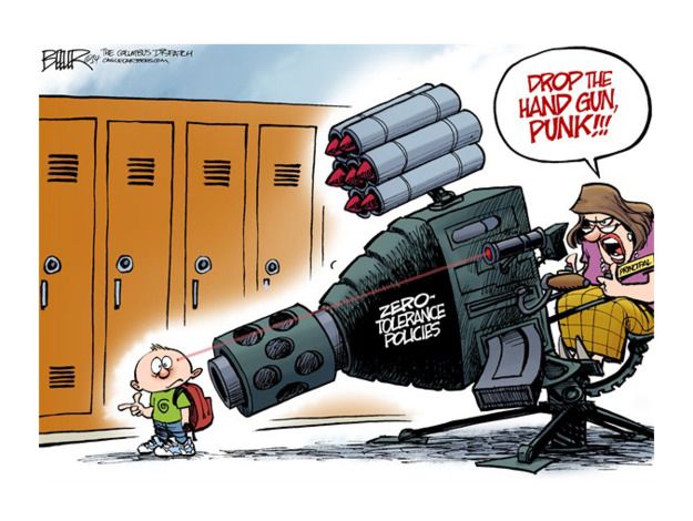 Editorial cartoon gun laws school