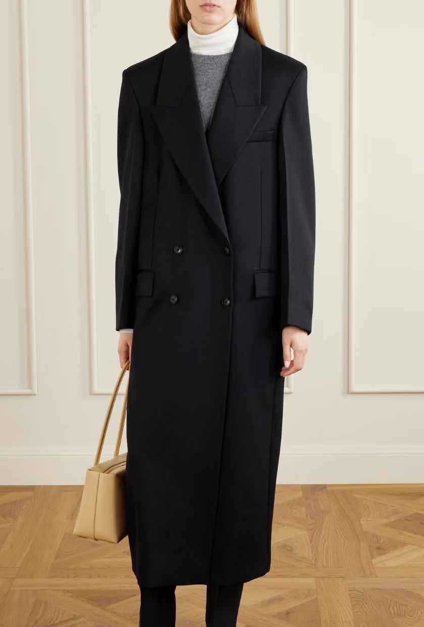 R&amp;amp;#211;HE, Double-Breasted Wool Coat