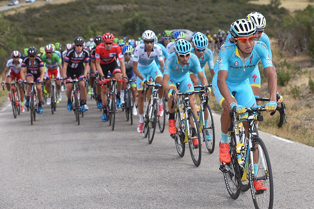 Astana set the pace for Fabio Aru.