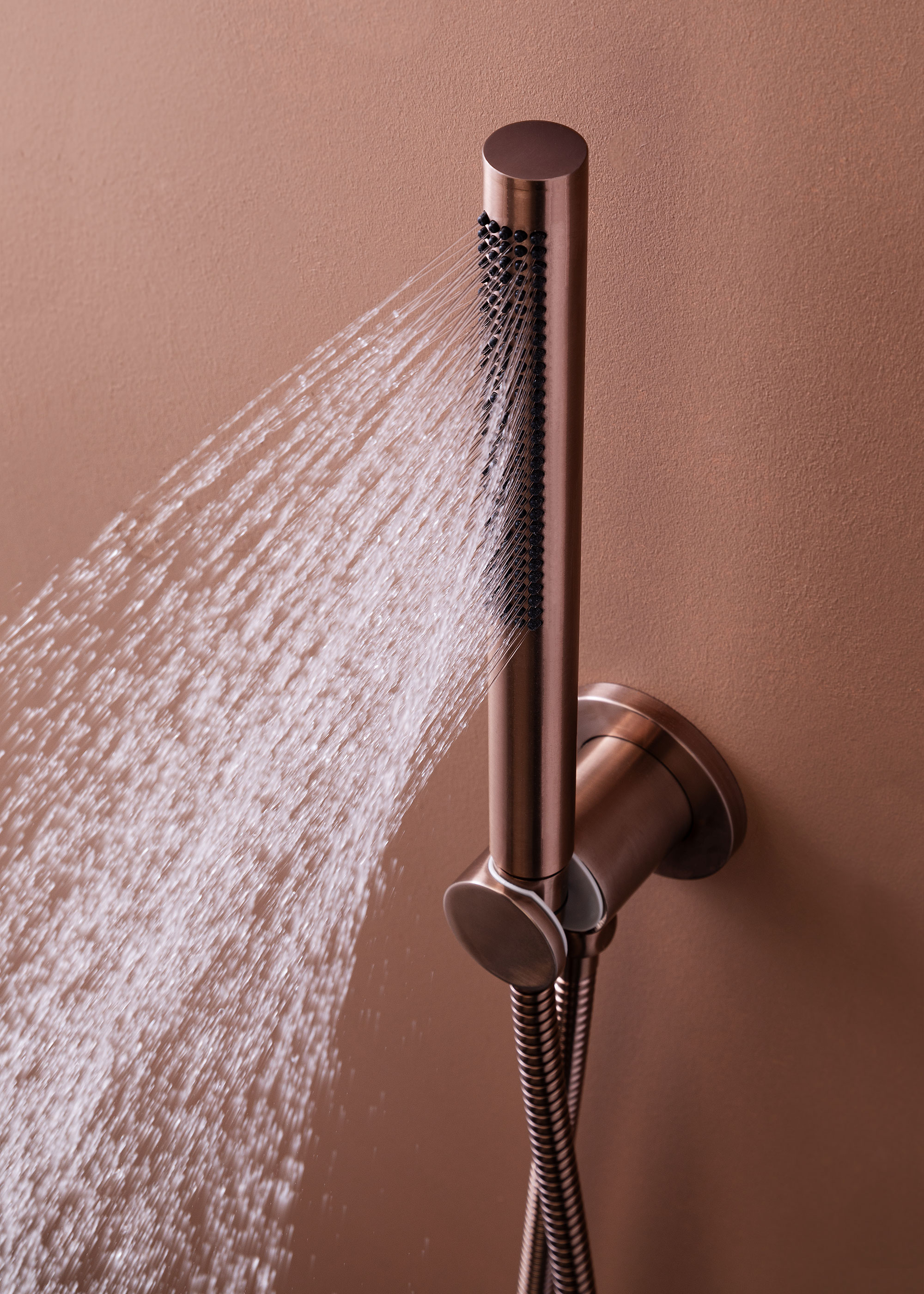 brass modern handheld shower head