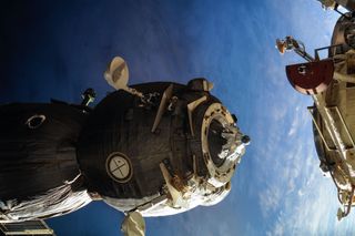Expedition 42 The Soyuz TMA-13M Undocks