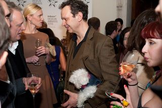 London Design Festival director Ben Evans, Kristina Hasan, designer Tom Dixon (with Molly the dog) and Silvia Quintanilla of Carnovsky