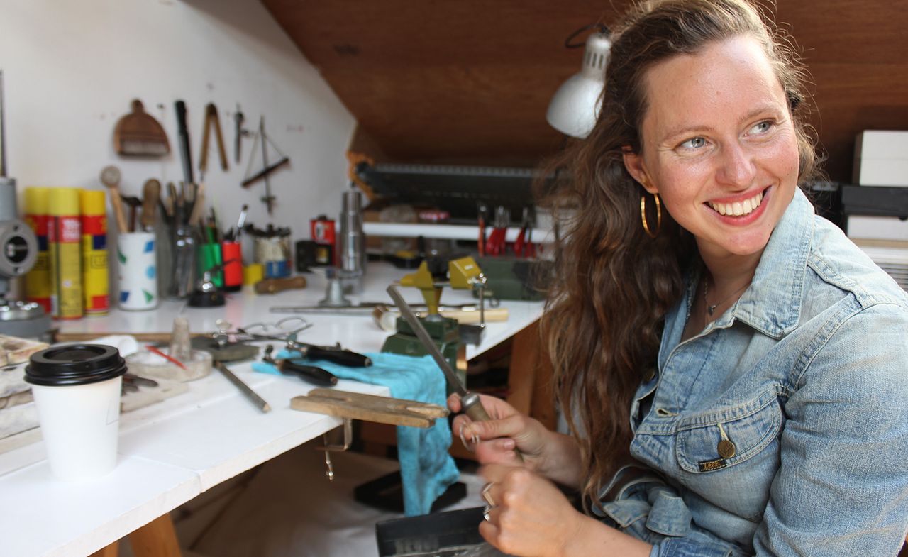 Jenny Sweetnam in her Dalston studio