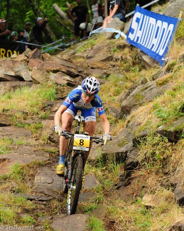 Georgia Gould (Luna) spent most of the race in the lead