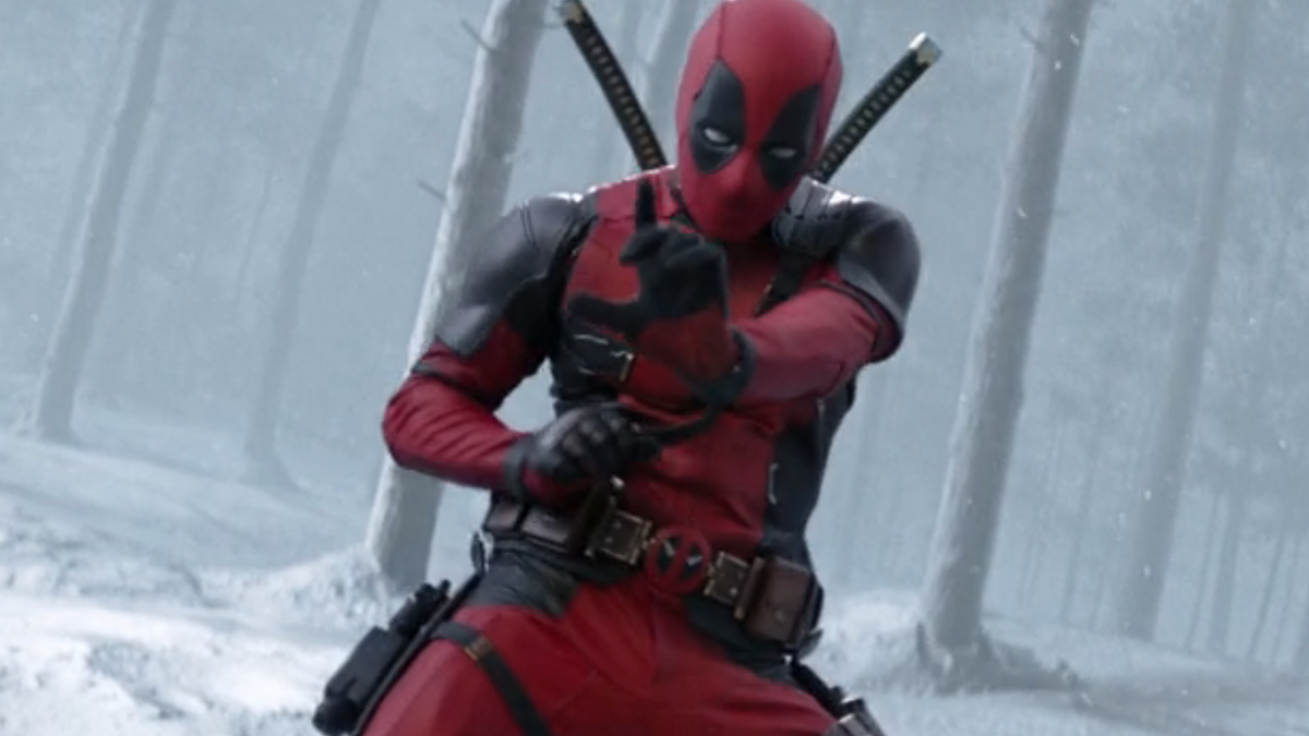 Deadpool dancing in the opening credits of Deadpool &amp; Wolverine