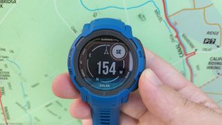 The compass app on the Garmin Instinct 2 Solar