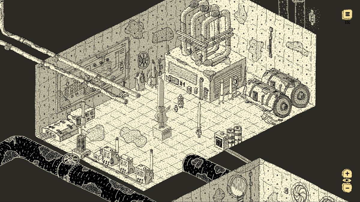 Artwork from hand-drawn indie game Finding Polka