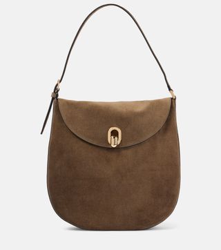 Large Tondo Suede Shoulder Bag