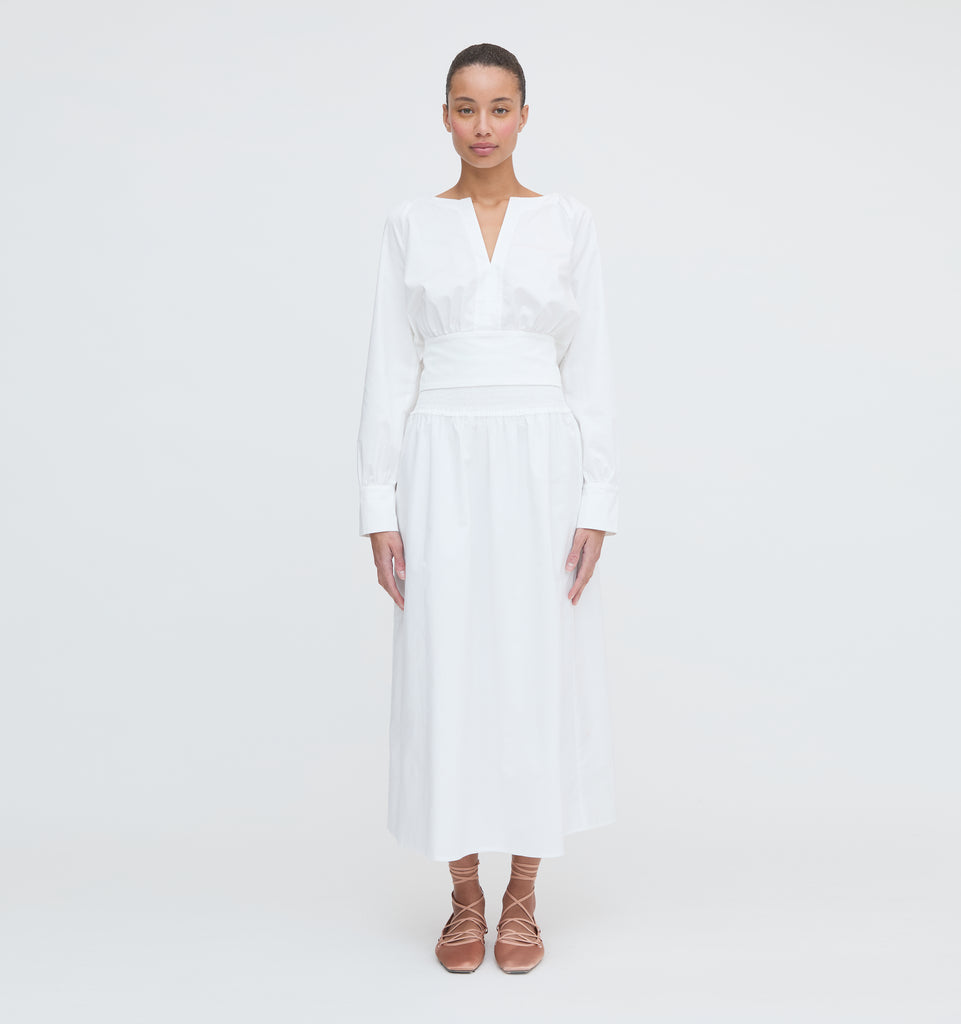 The Delphine Nap Skirt - White