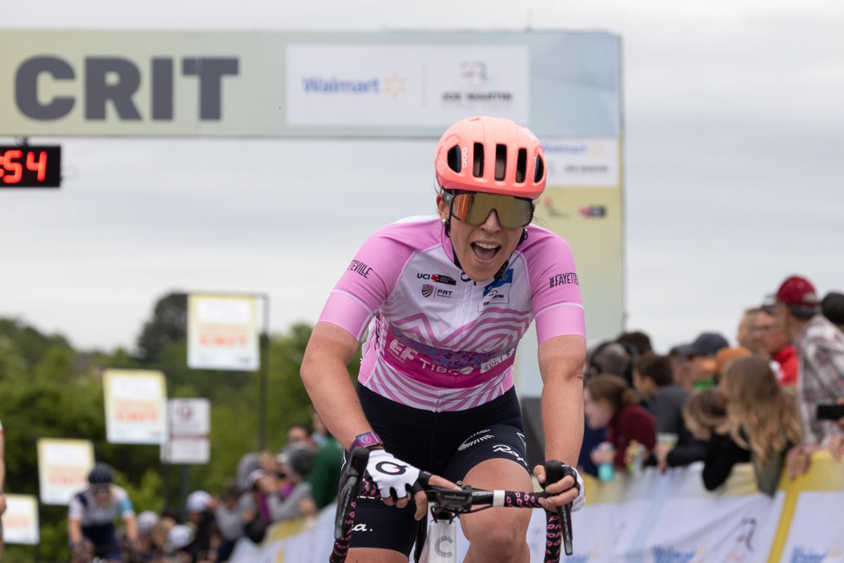 Emma Langley (EF Education Tibco SVB) kept her pace on track and went on to win the Stage.