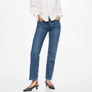 Mango Mid-rise Straight Jeans