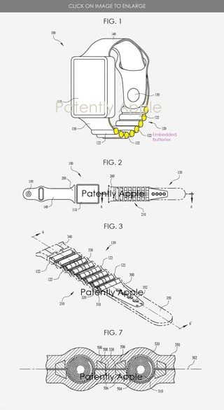 Apple Watch battery strap patent