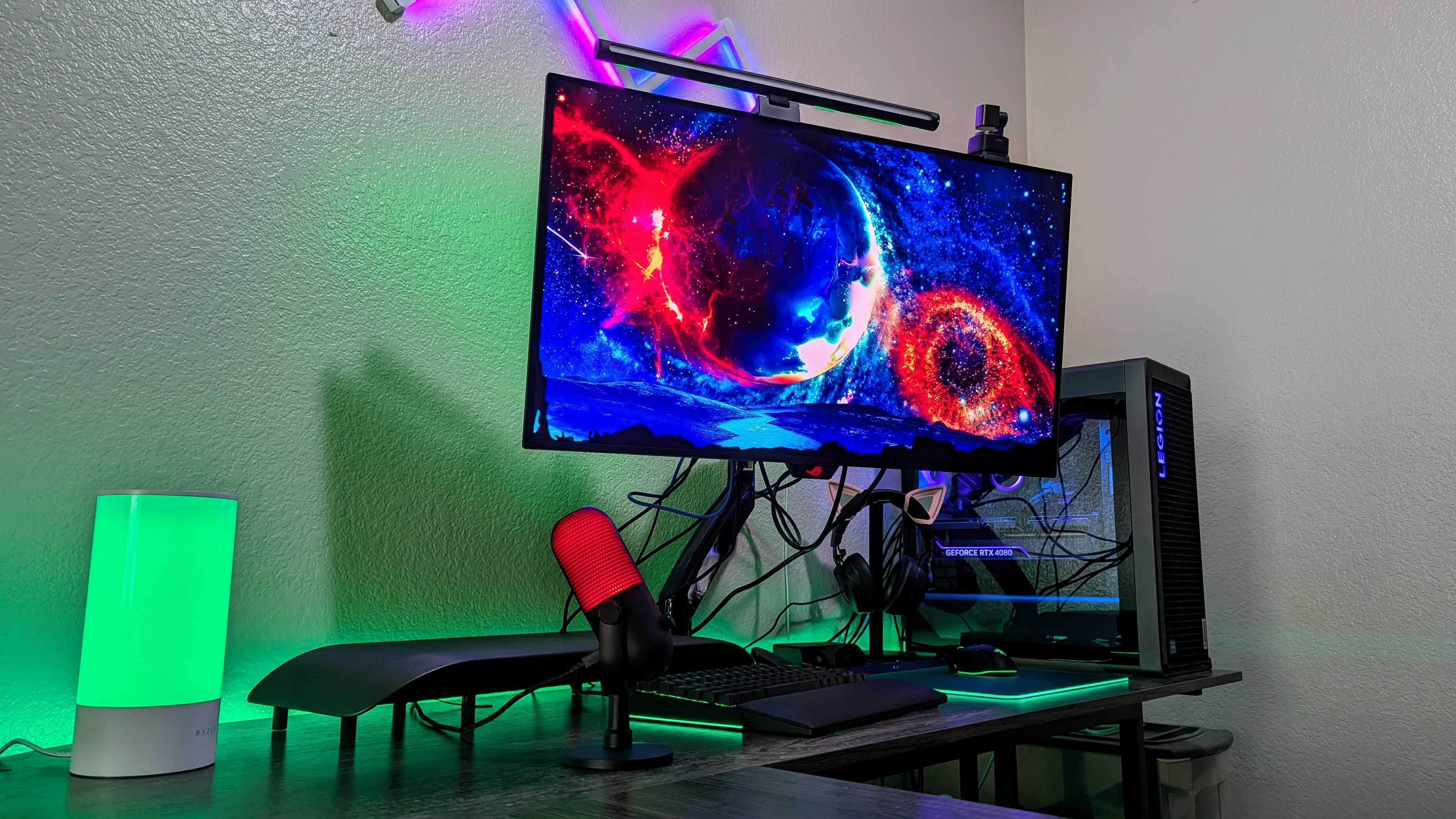 Solid and practical, I trust this monitor arm to support my $1,300 gaming monitor and free up desk space