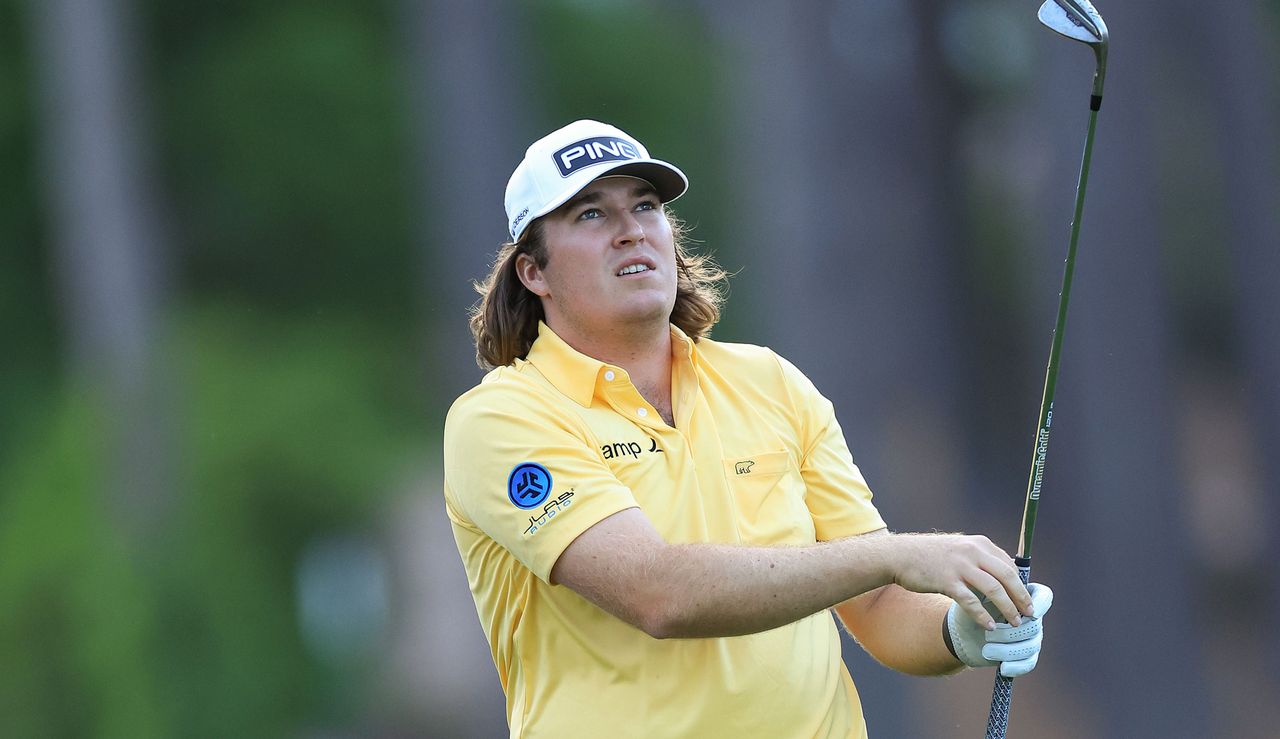 Neal Shipley watches his approach shot