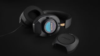 The RIG R5 Spear Max HD on its side, with one cosmetic plate removed.